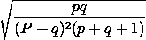 SQRT[(p*q)/((p+q)^2*(p+q+1))]